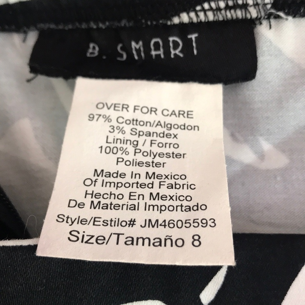 𝅺NEW B. Smart Black/Brown Strapless Dress 8 - Picture 5 of 5